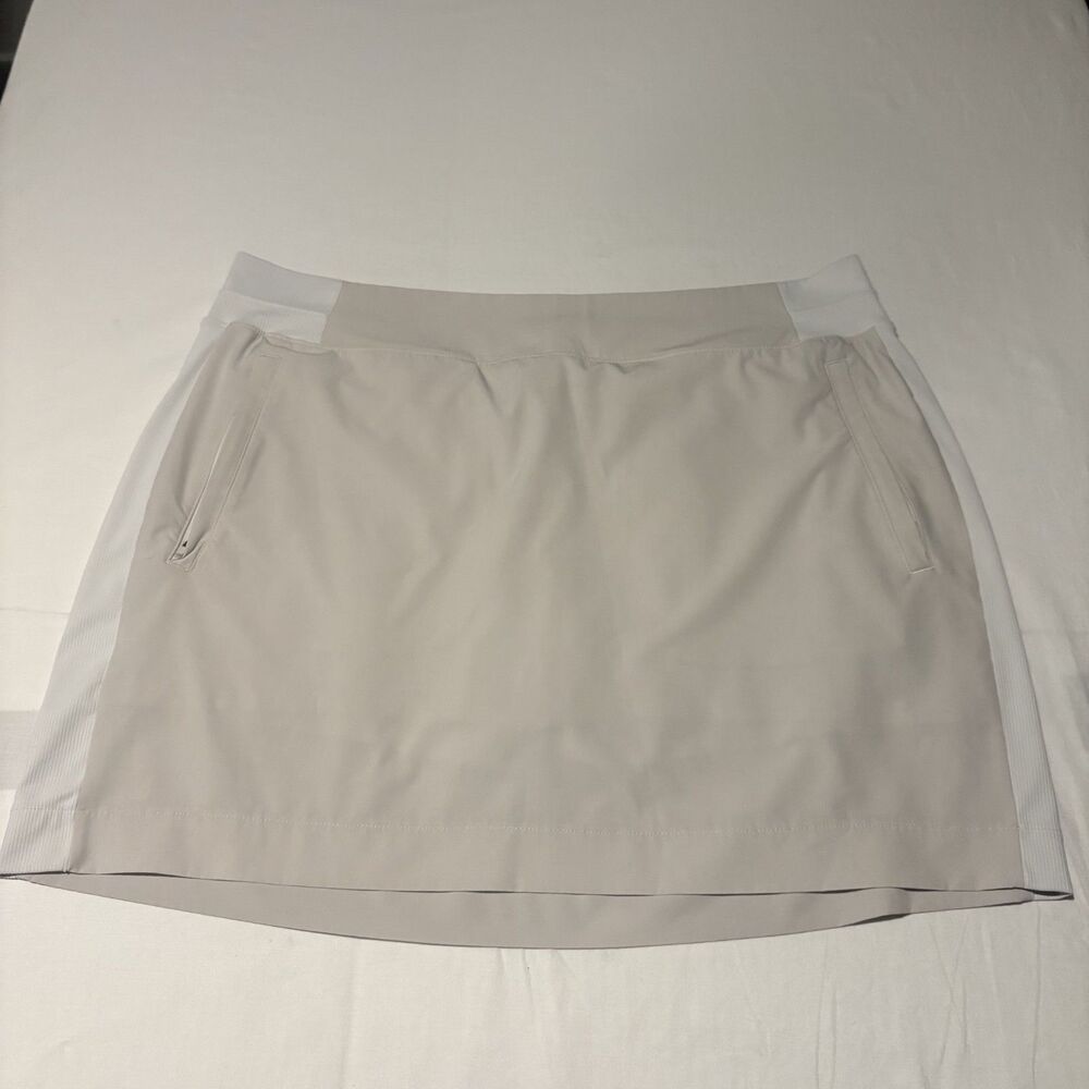 Members Mark Active Skort Womens XXL White Athletic Golf Tennis Skirt Pockets